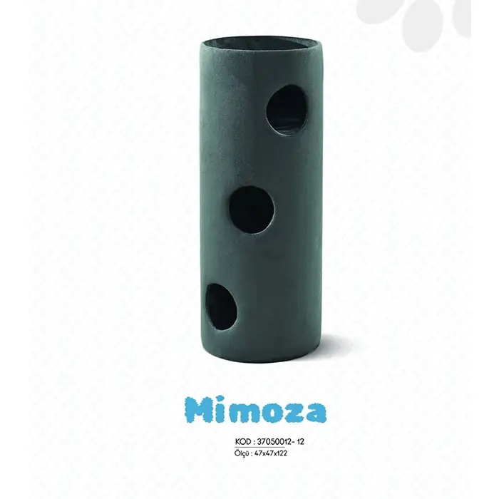 WOOLART MİMOZA KEDİ YUVASI GRİ 47X47X122CM