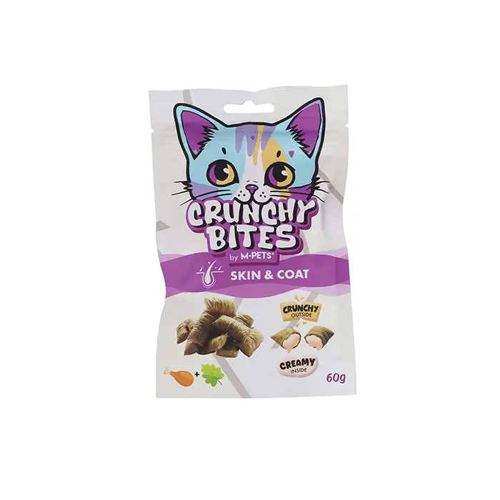 M-PETS CRUNCHY BİTES SKİN&COAT FONKSİYONEL KEDİ ÖDÜL MAMASI 60GR