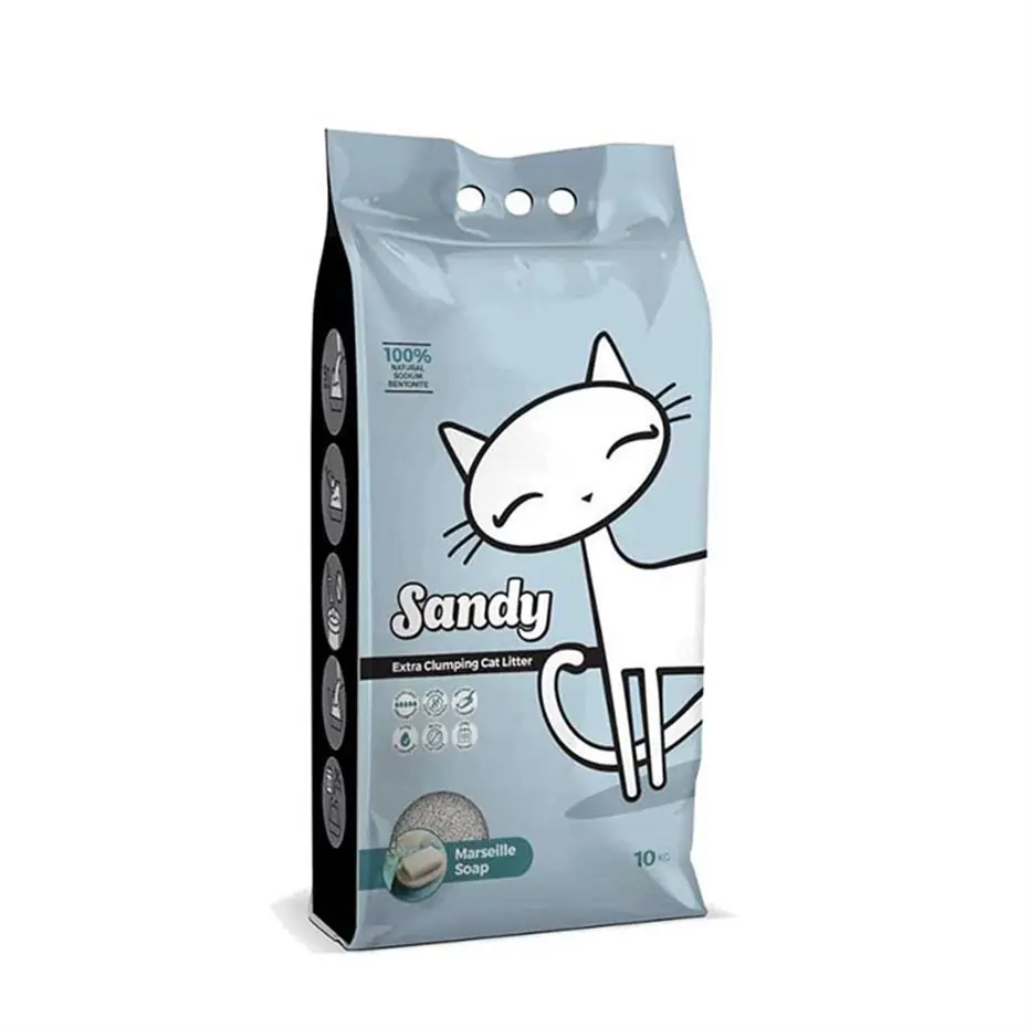 SANDY SABUN KOKULU EKSTRA TOPAKLANAN SODYUM BENTONİT KEDİ KUMU 10 KG