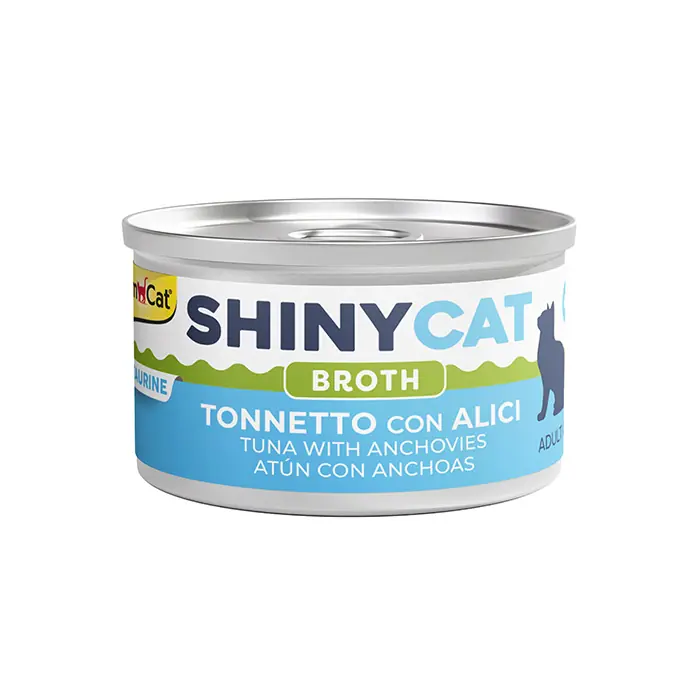 GİMCAT NEW SHİNYCAT BROTH ANÇÜEZLİ-TON BALIKLI KEDİ KONSERVESİ 70GR