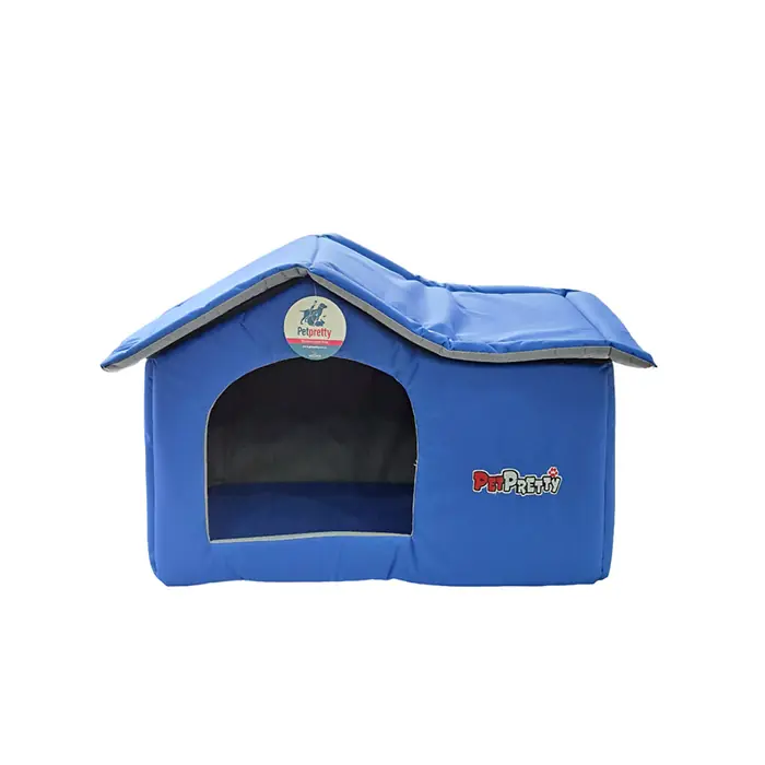 PET PRETTY VİLLA KEDİ KÖPEK YATAĞI MAVİ