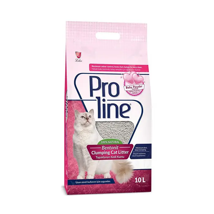 PROLİNE BEBEK PUDRALI BENTONİT KEDİ KUMU 10 LT