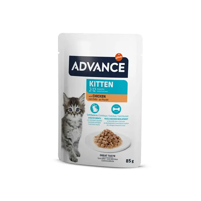 ADVANCE KİTTEN CHİCKEN TAVUK ETLİ YAVRU KEDİ YAŞ MAMASI 85GR