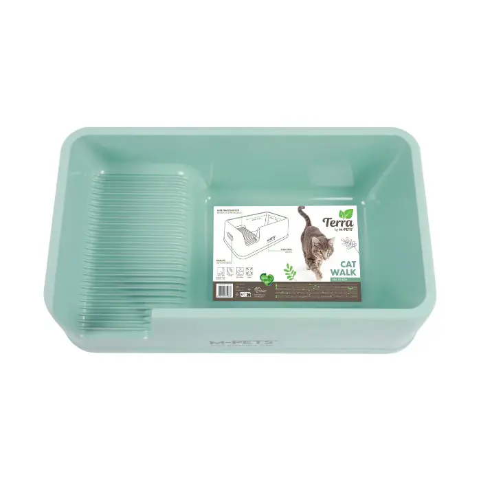 M-PETS TERRA CAT WALK AÇIK KEDİ TUVALETİ SEA GREEN