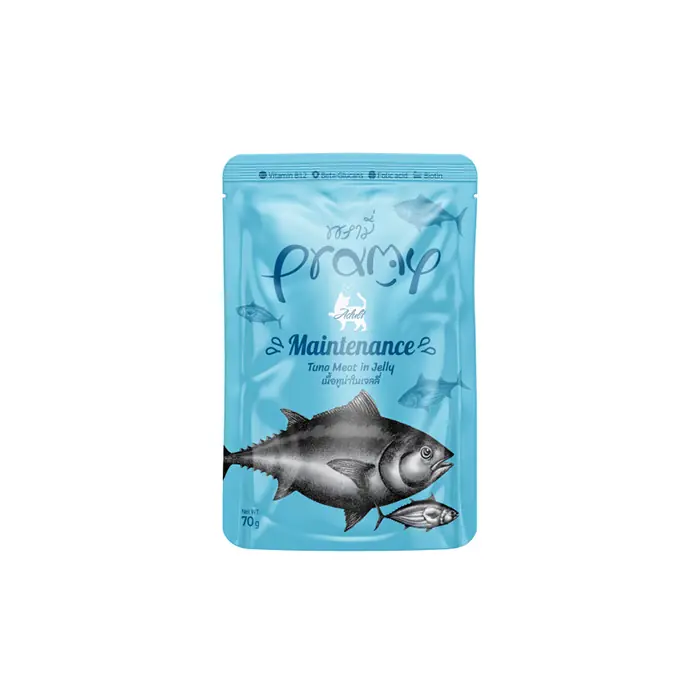 PRAMY MAİNTENANCE JÖLE İÇİNDE YAĞSIZ TON BALIKLI KEDİ KONSERVESİ 70GR