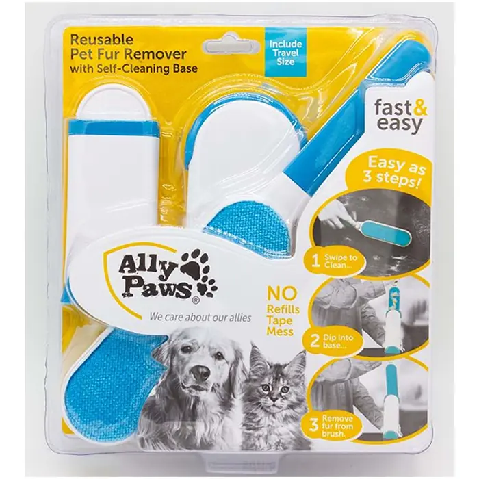 ALLY PAWS KENDİNDEN TEMİZLEMELİ TÜY TOZ TOPLAMA FIRÇA SETİ