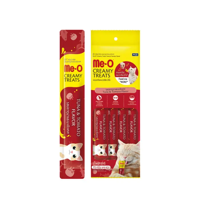 ME-O CREAMY TREATS TON BALIKLI DOMATESLİ KREMA SIVI KEDİ ÖDÜLÜ 4X15GR