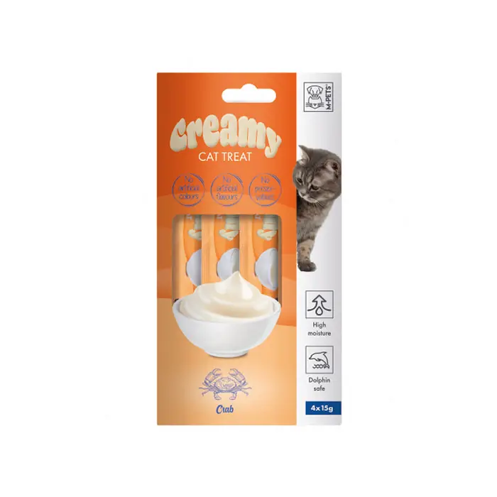 M-PETS CREAMY YENGEÇLİ SIVI KEDİ ÖDÜLÜ 4X15GR
