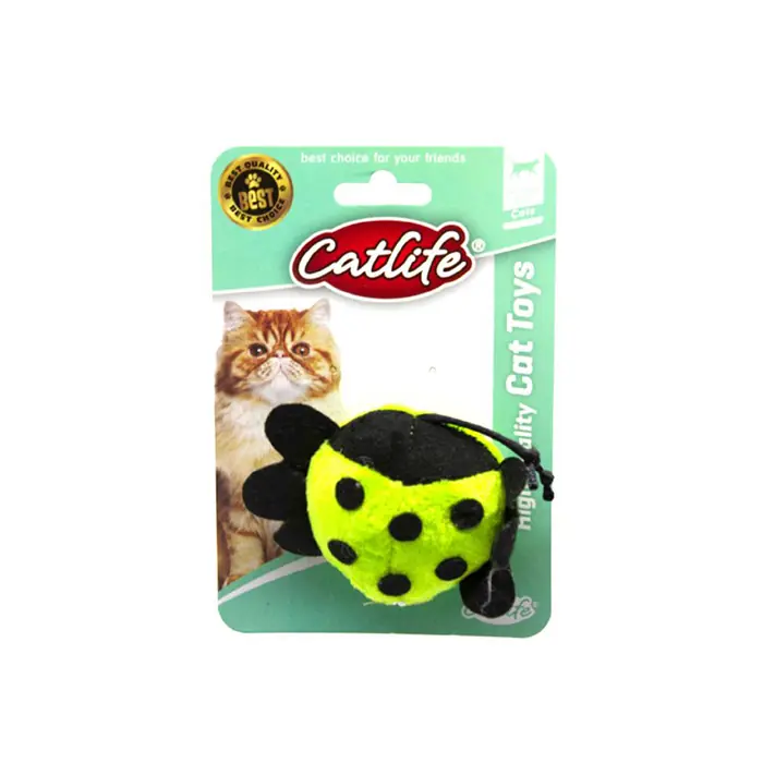 CATLİFE SEVİMLİ SARI SİYAH BENEKLİ PELUŞ TİTREŞİMLİ KEDİ OYUNCAĞI