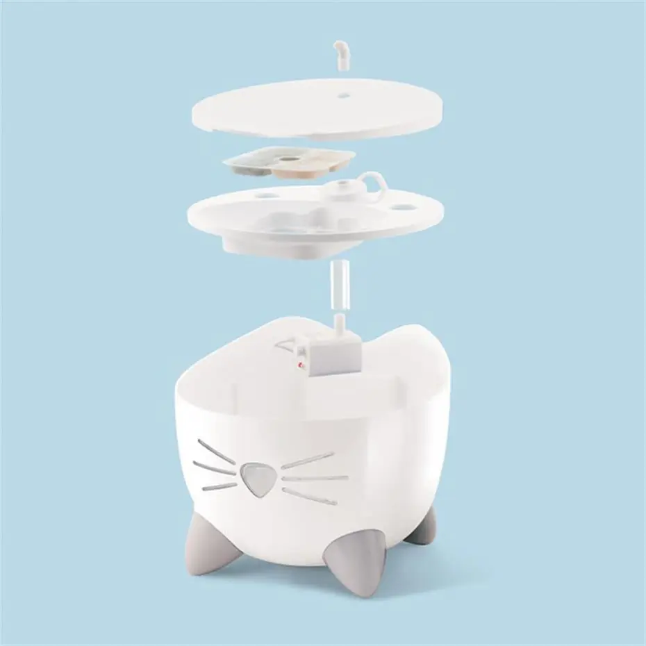 CATİT PİXİ FOUNTAİN LED SEVİYE GÖSTERGELİ OTOMATİK KEDİ SU SEBİLİ BEYAZ 2LT