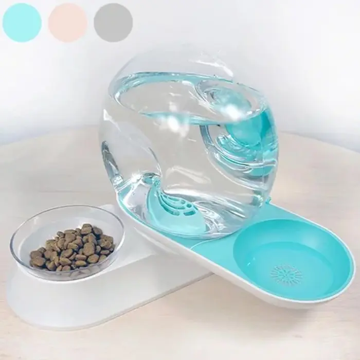 M-PETS SNAIL HAZNELİ MAMA VE SU KABI PEMBE 2800ML-240GR
