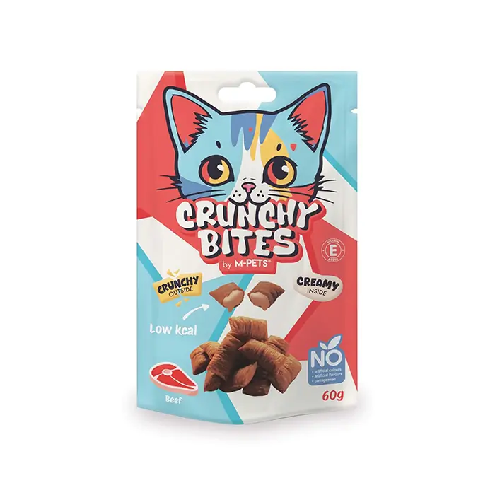 M-PETS CRUNCHY BİTES BİFTEKLİ KEDİ ÖDÜLÜ 60GR