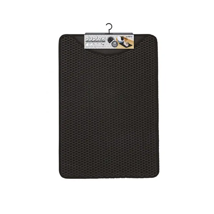 M-PETS DUPLEX ELEKLİ KEDİ KUMU PASPASI SİYAH 45X65CM