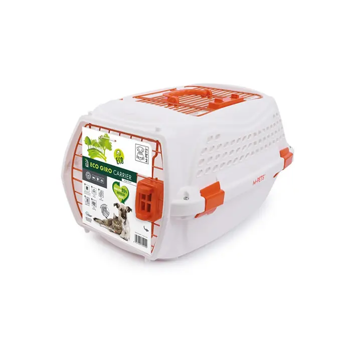 M-PETS ECO GİRO KEDİ KÖPEK TAŞIMA ÇANTASI SMALL BEYAZ-TURUNCU