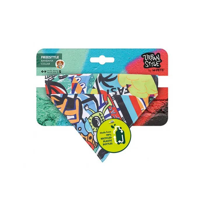M-PETS URBAN STYLE FREESTYLE BANDANA COLLAR SMALL