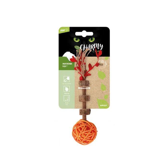 M-PETS CHARMY AMULET MATATABİ KEDİ OYUNCAĞI TURUNCU