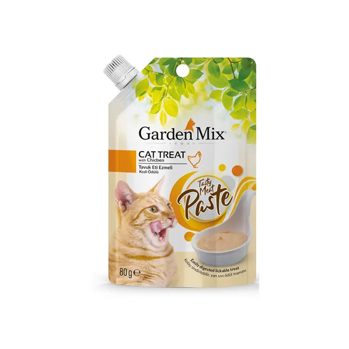 GARDEN MİX PASTE TAVUK ETİ EZMELİ SIVI KEDİ ÖDÜLÜ 80 GR