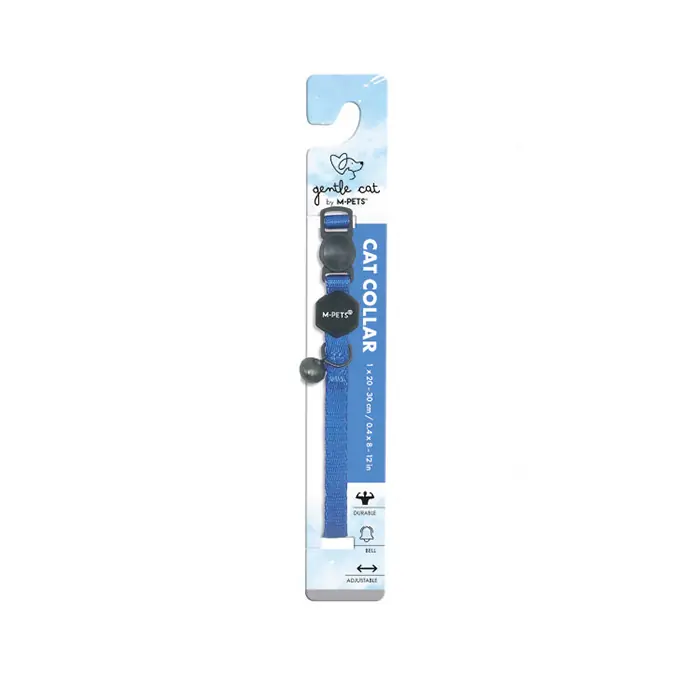 M-PETS GENTLE KEDİ BOYUN TASMASI MAVİ 1X20-30CM