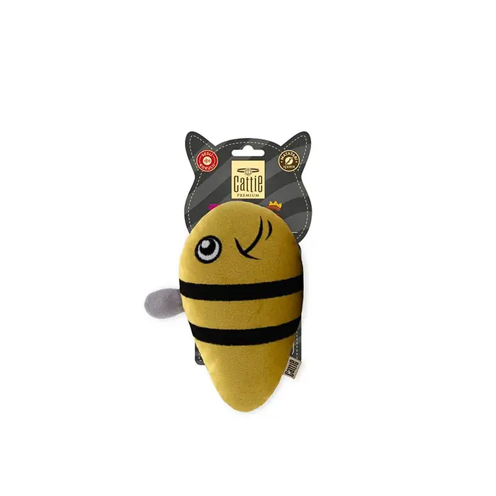 CATTİE MATATABİ İÇERİKLİ PELUŞ ARI KEDİ OYUNCAĞI 15CM