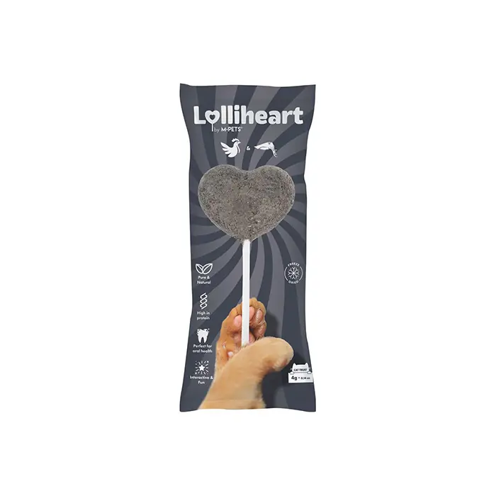 M-PETS LOLLİHEART TAVUKLU VE MÜREKKEP BALIKLI KEDİ ÖDÜLÜ 4GR