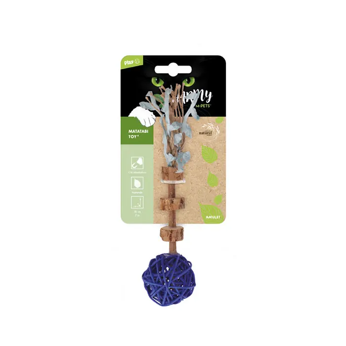 M-PETS CHARMY AMULET MATATABİ KEDİ OYUNCAĞI MAVİ