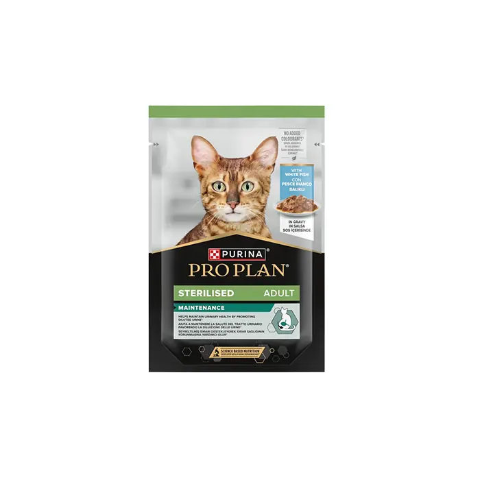 PRO PLAN POUCH BEYAZ BALIKLI KISIRLAŞTIRILMIŞ KEDİ KONSERVESİ 85GR