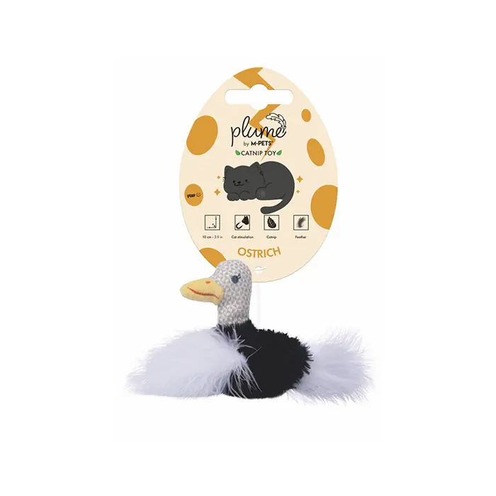 M-PETS PLUME OSTRİCH CATNİPLİ KEDİ OYUNCAĞI BEYAZ