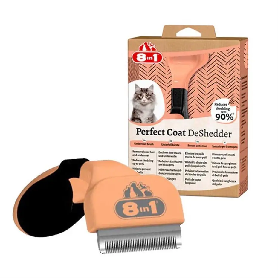 8İN1 PERFECT COAT DESHEDDER FURMİNATOR TÜY TOPLAYICI KEDİ TARAĞI SMALL