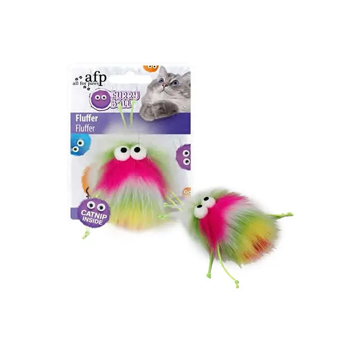 AFP FURRY BALL-FLUFFER CATNİPLİ- PEMBE KEDİ OYUNCAĞI 15X8X3,5 CM