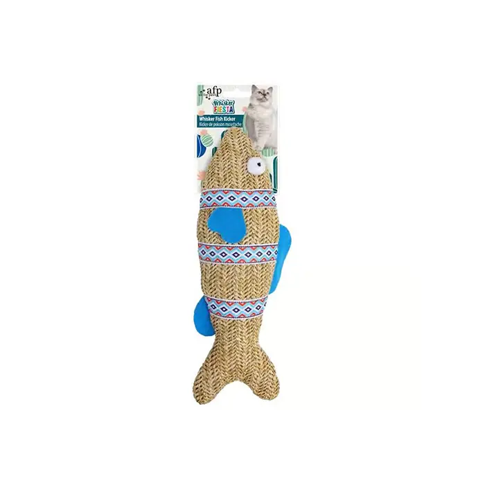 AFP WHİSKER FİESTA HIŞIRTILI JÜT BALIK KEDİ OYUNCAĞI 29,5X9X4 CM
