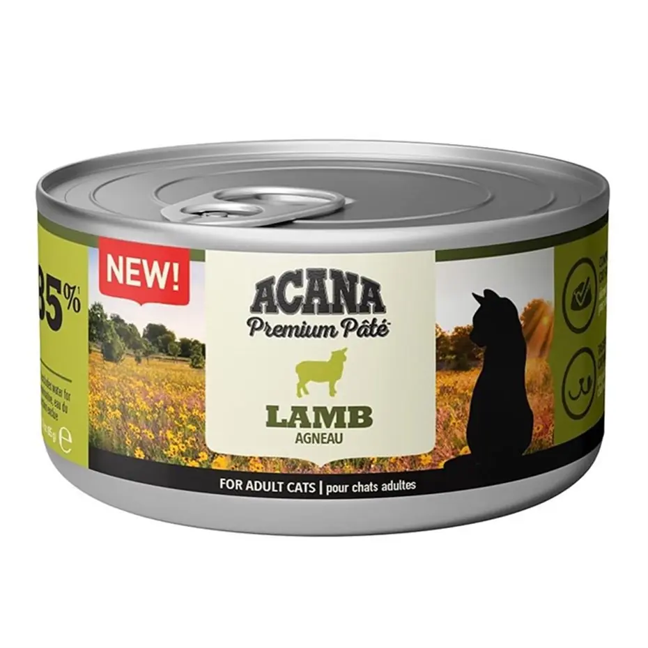 ACANA PREMİUM PATE (EZME) KUZU ETLİ KEDİ KONSERVESİ 85 GR