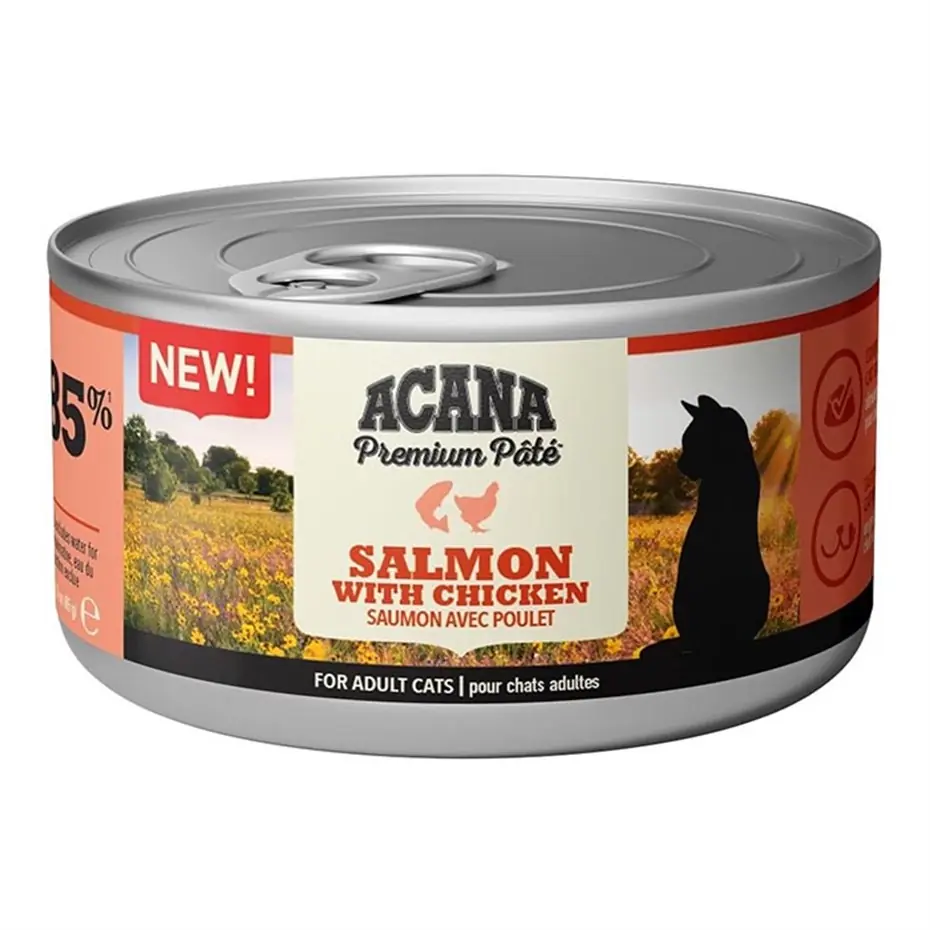 ACANA PREMİUM PATE (EZME) SOMON BALIKLI VE TAVUKLU KEDİ KONSERVESİ 85 GR