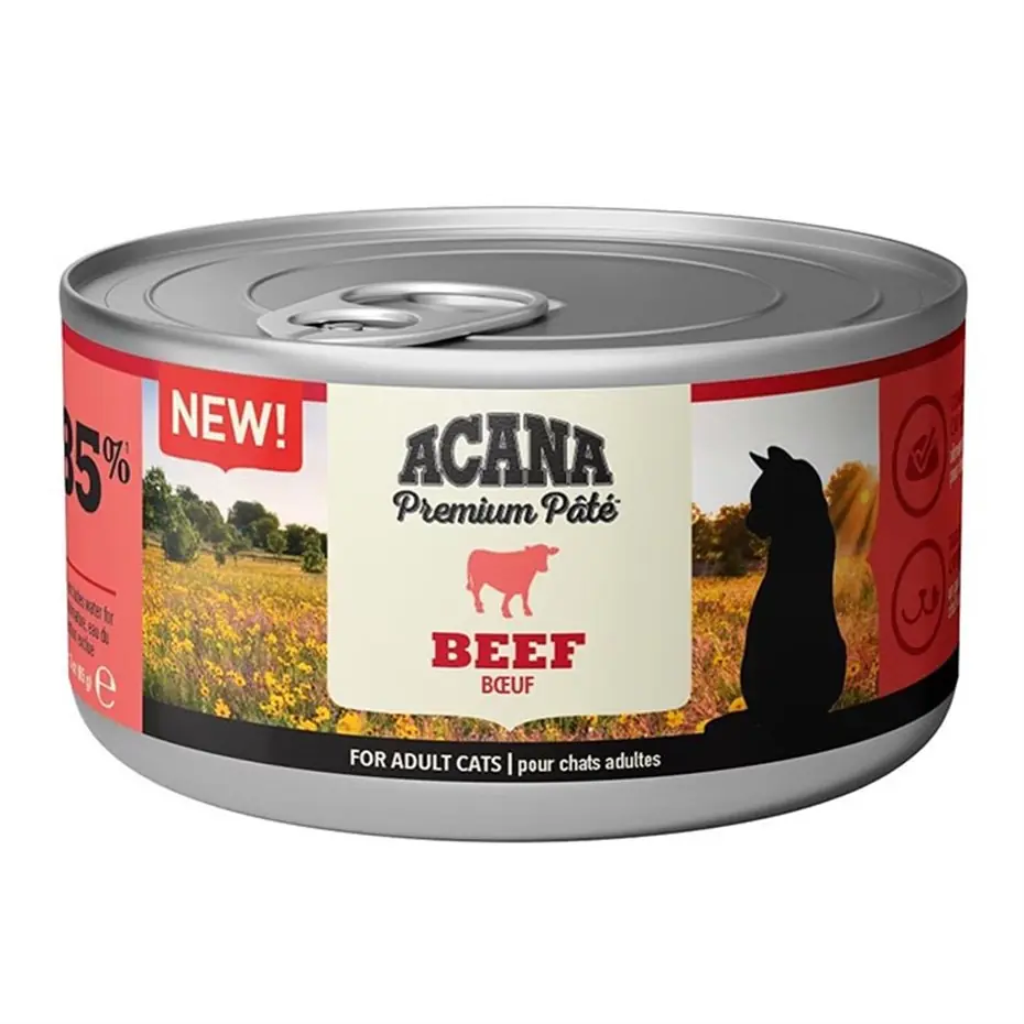 ACANA PREMİUM PATE (EZME) SIĞIR ETLİ KEDİ KONSERVESİ 85 GR