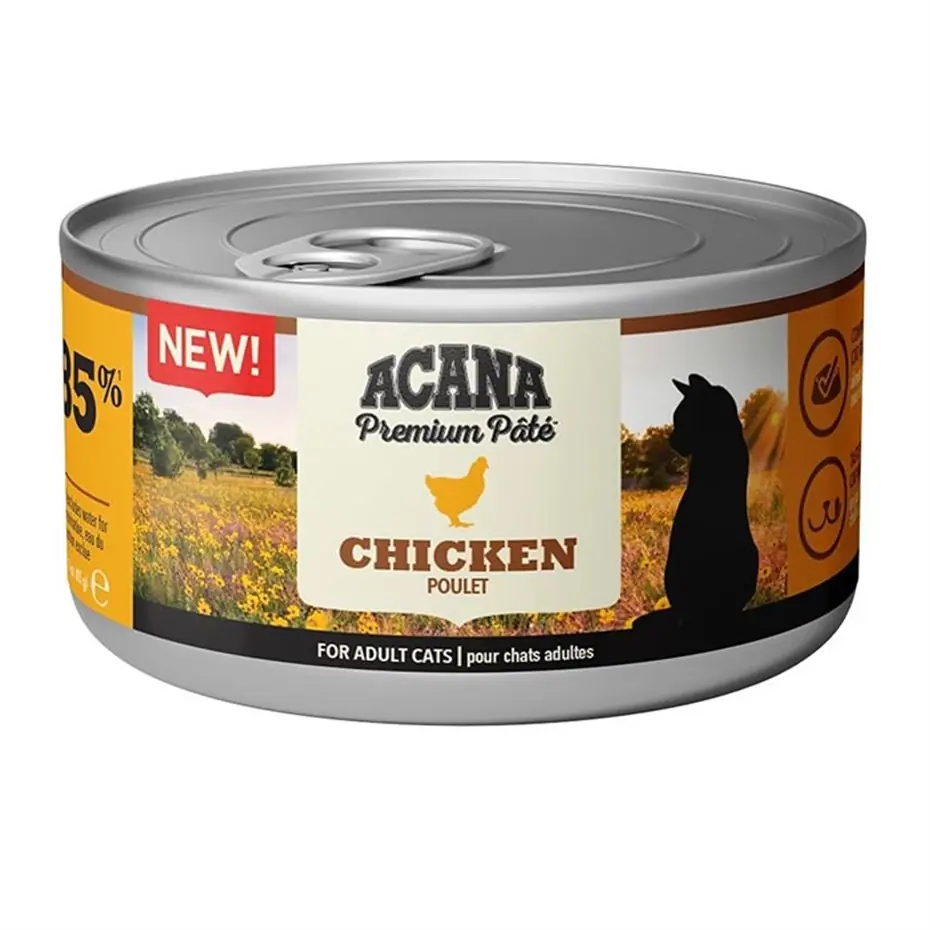 ACANA PREMİUM PATE (EZME) TAVUK ETLİ KEDİ KONSERVESİ 85 GR