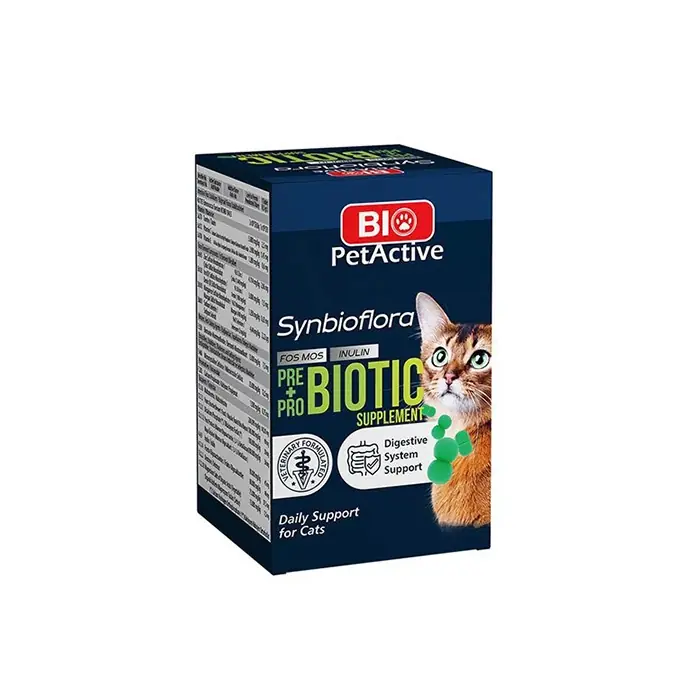 BİO PET ACTİVE KEDİLER İÇİN SYNBİOFLORA PROBİOTİK 60 TABLET 30 GR