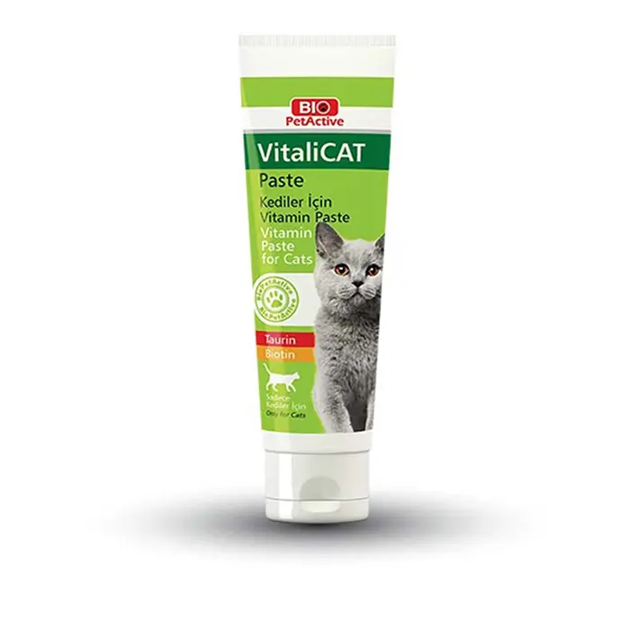 BİO PET ACTİVE VİTALİCAT PASTA TAURİN VE BİOTİNLİ KEDİ ÖDÜLÜ 100 ML