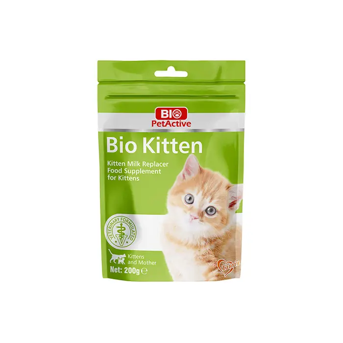 BİO PETACTİVE KİTTEN MİLK POWDER YAVRU KEDİ SÜT TOZU 200 GR