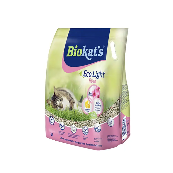 BİOKAT'S ECO LİGHT FRESH CHERRY BLOSSOM KİRAZ ÇİÇEĞİ KOKULU PELET KEDİ KUMU 5 LT