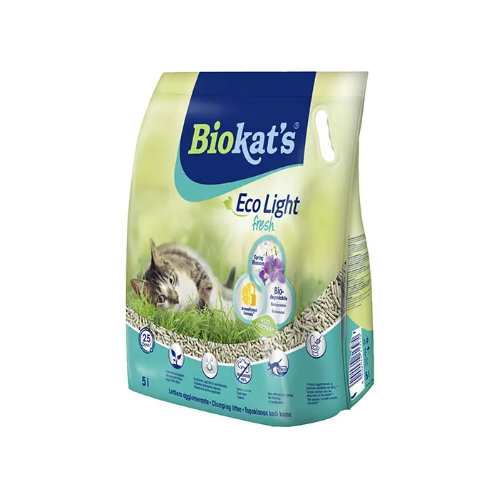 BİOKAT'S ECO LİGHT FRESH SPRİNG BLOSSOM BAHAR ÇİÇEĞİ KOKULU PELET KEDİ KUMU 5 LT