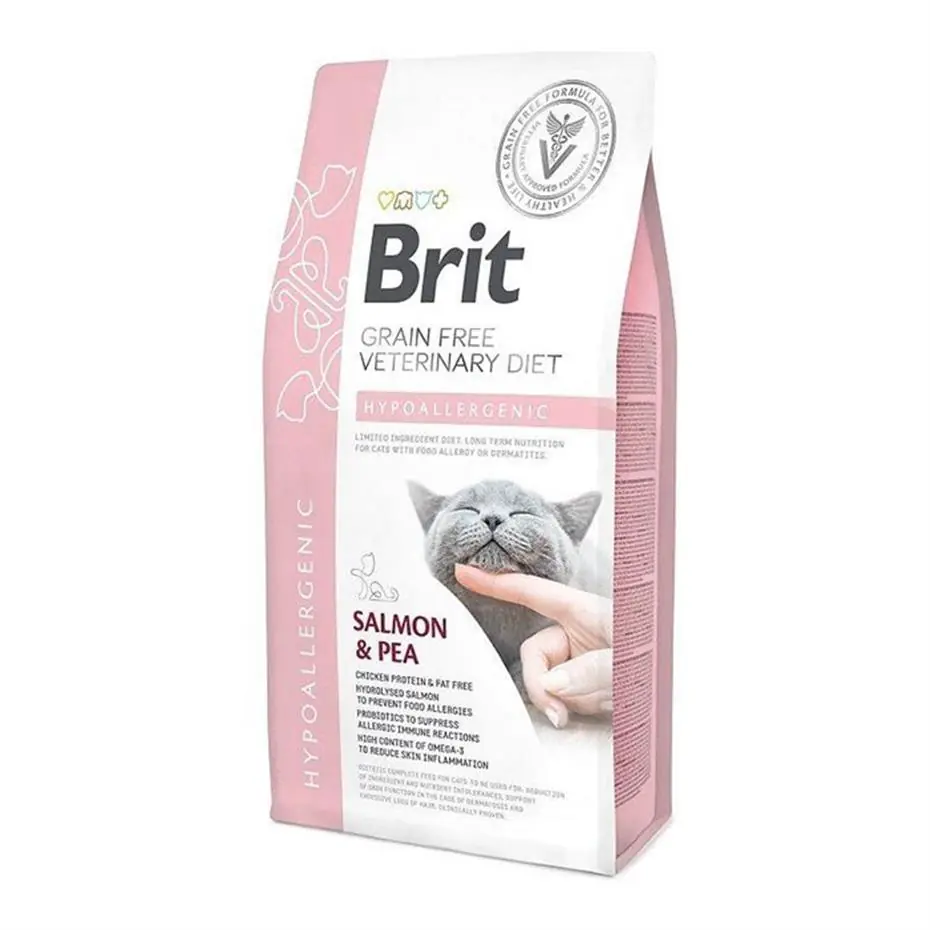 BRİT VETERİNARY DİET HYPO-ALLERGENİC CİLT SAĞLIĞI DESTEKLEYİCİ TAHILSIZ KEDİ MAMASI 2 KG