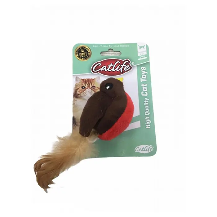 CATLİFE SEVİMLİ TÜYLÜ KUŞ TİTREŞİMLİ KEDİ OYUNCAĞI