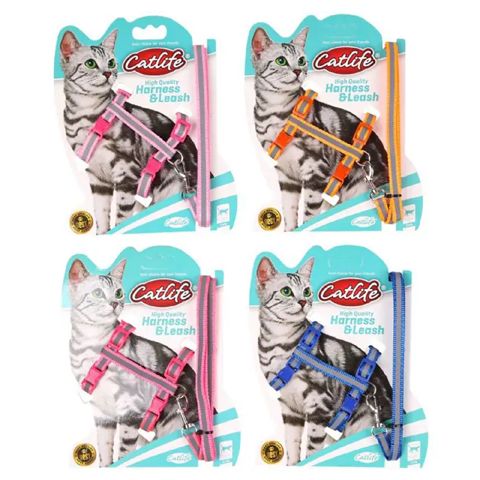 CAT LİFE DÜZ REFLEKTÖRLÜ KEDİ GÖĞÜS TASMA SETİ