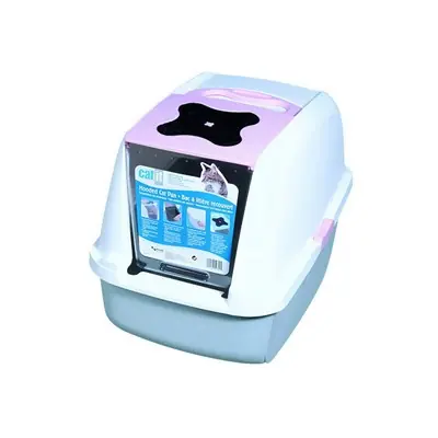CATİT KAPALI KEDİ TUVALET KABİNİ PEMBE 57X46,5X39 CM