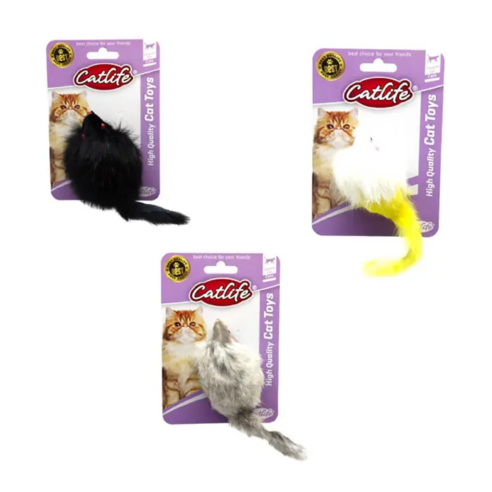 CATLİFE KARIŞIK RENKLİ TÜYLÜ FARE KEDİ OYUNCAĞI 203063