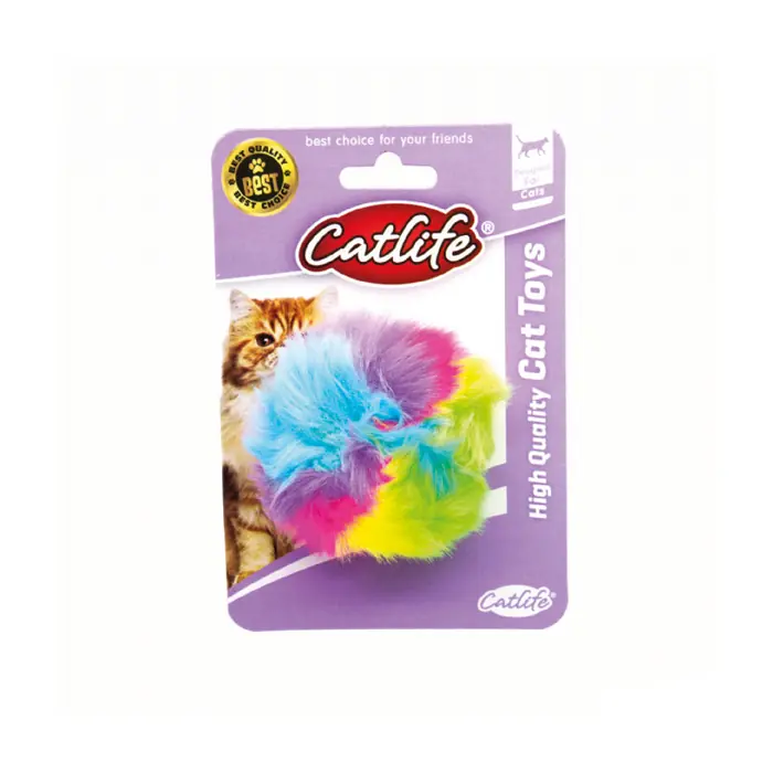 CATLİFE TÜYLÜ GÖKKUŞAĞI KEDİ OYUNCAĞI