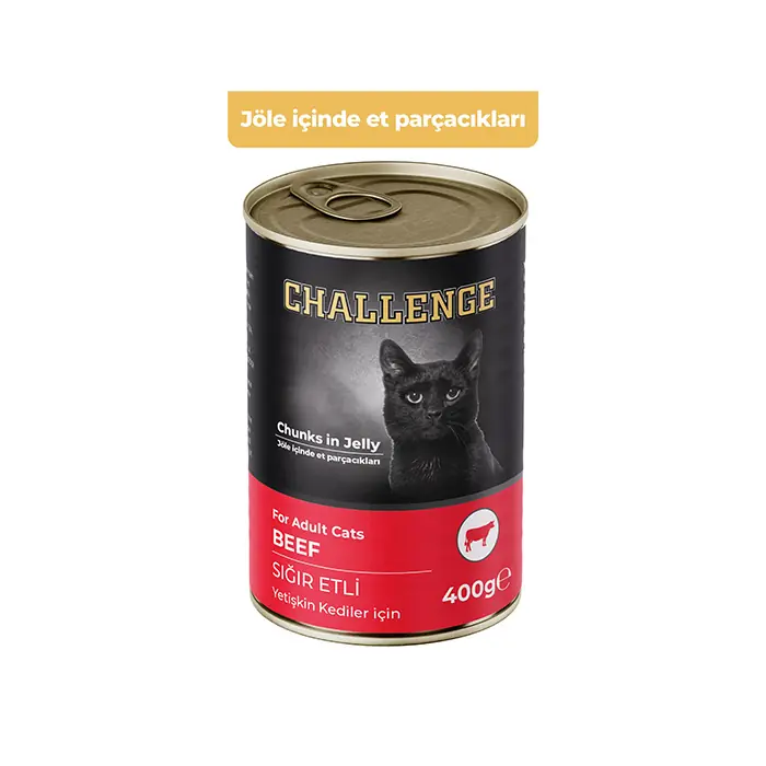CHALLENGE SIĞIR ETLİ YETİŞKİN KEDİ KONSERVESİ 400GR