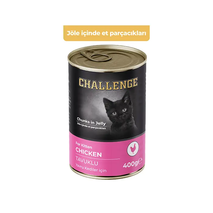 CHALLENGE TAVUKLU YAVRU KEDİ KONSERVESİ 400GR