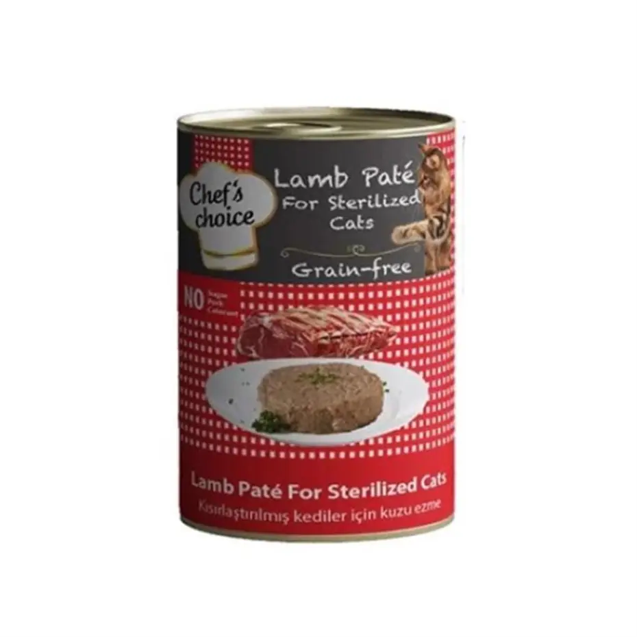 CHEF'S CHOİCE KUZU ETLİ EZME KISIRLAŞTIRILMIŞ KEDİ KONSERVESİ 400GR