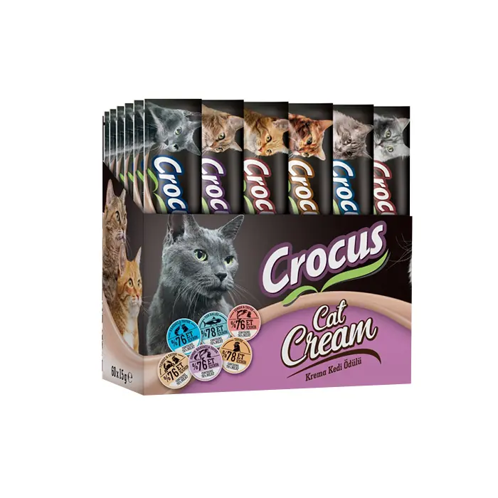 CROCUS MULTIPACK 6 ÇEŞİT KREMA KEDİ ÖDÜLÜ 900GR 60X15G