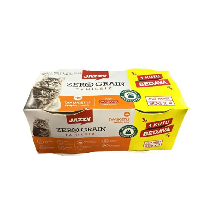 DARDANEL JAZZY TAVUKLU KEDİ KONSERVESİ 4X90GR